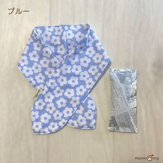 犬用クールバンダナ 保冷剤付き|冷感生地でひんやり!かわいく熱中症対策 小型犬