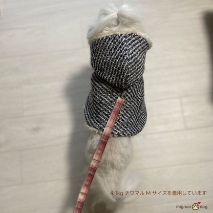 犬用ポンチョ｜ツイード×もこもこボア おしゃれにかわいく防寒対策 わんこのコート 犬服