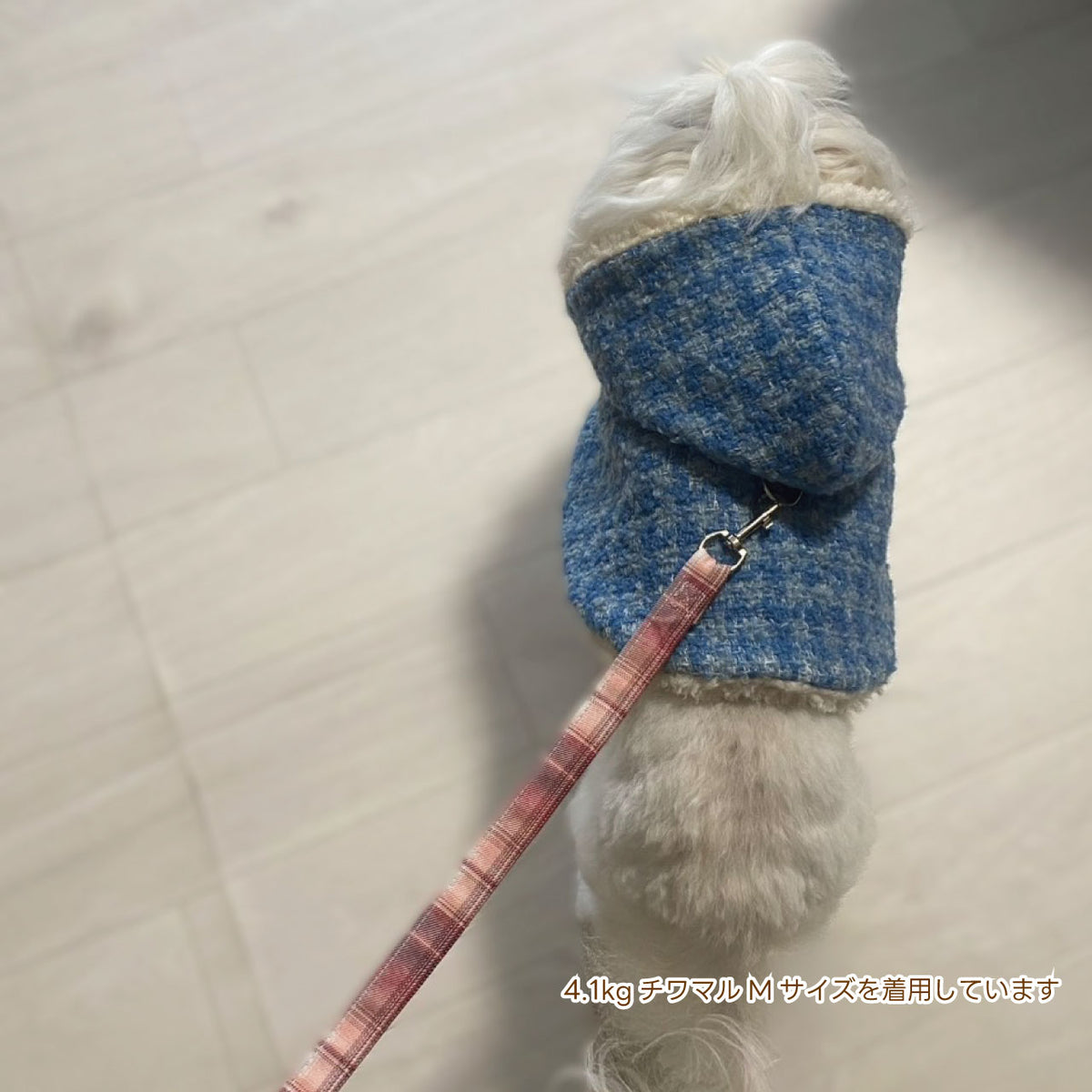犬用ポンチョ｜ツイード×もこもこボア おしゃれにかわいく防寒対策 わんこのコート 犬服