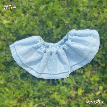 犬用スタイ｜お花刺繍入りダブルガーゼ 着脱簡単！お洋服が苦手なわんこにぴったり
