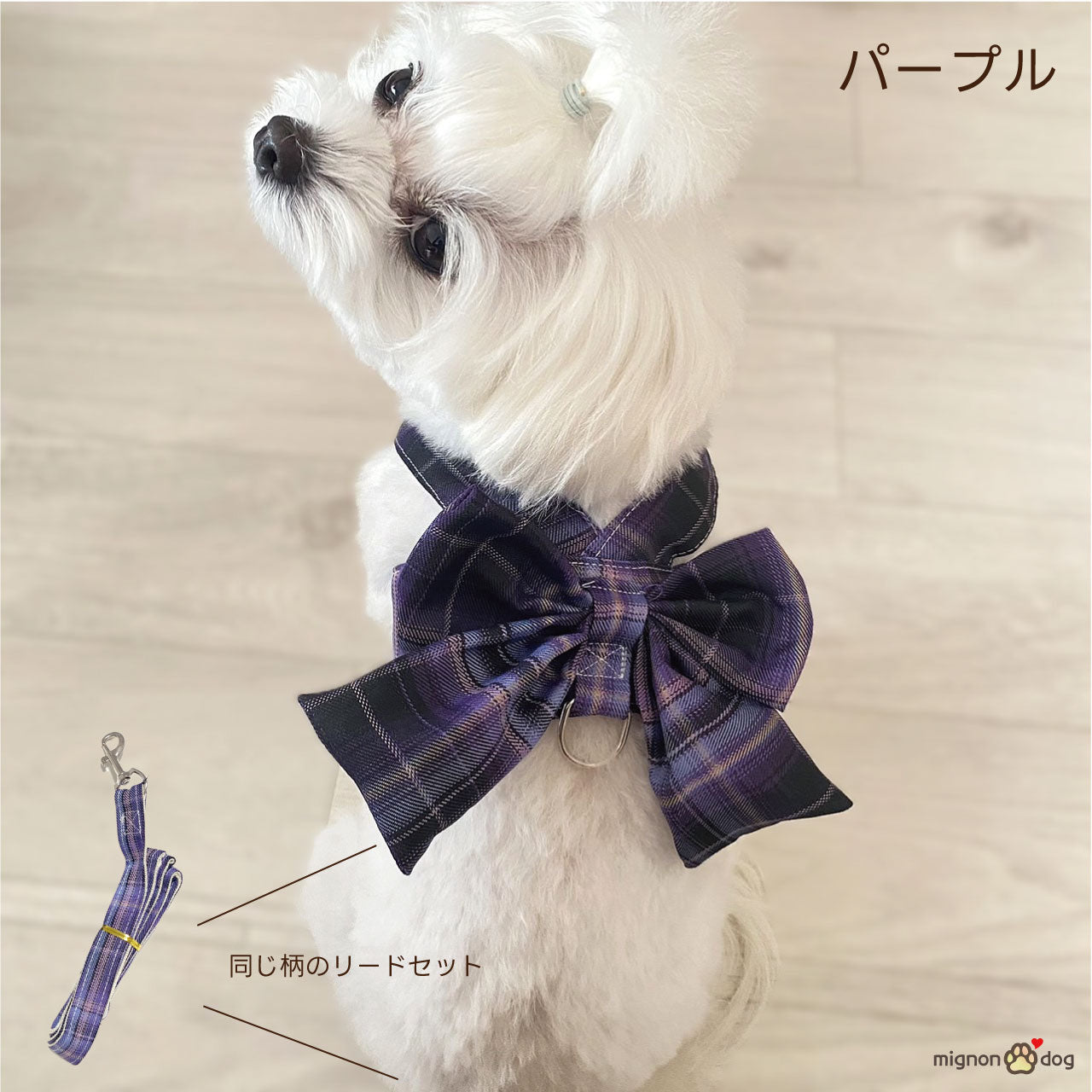 小型犬 リボンハーネス リードセット かわいい 抜けにくい 軽い｜お洋服いらずでお散歩コーデ完成