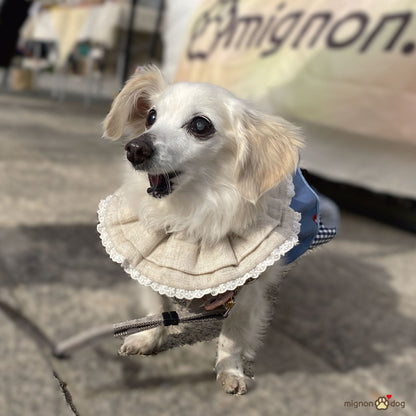 犬用スタイ｜吸水性・通気性に優れたリネン素材でナチュラルかわいい 小型犬