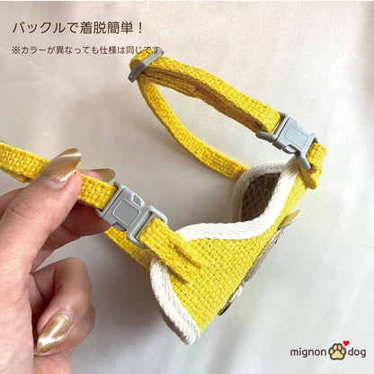 小型犬 くまさん ハーネス リードセット かわいい | ぴったりサイズに調整可能