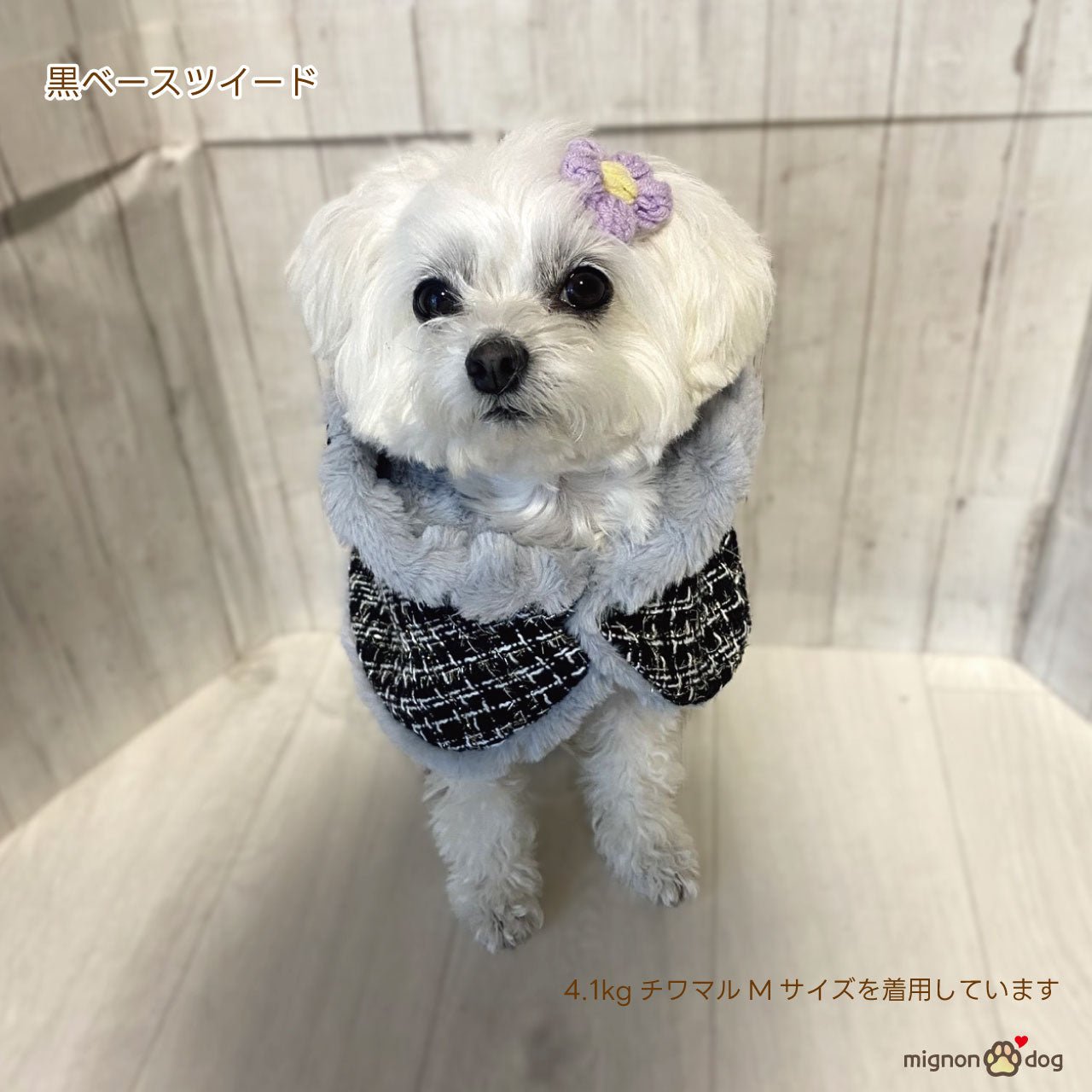 犬用ポンチョ｜ツイード×もこもこファー おしゃれにかわいく防寒対策 わんこのコート