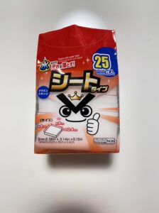 犬の唾液特有のヌメリを落とすメラミンスポンジ