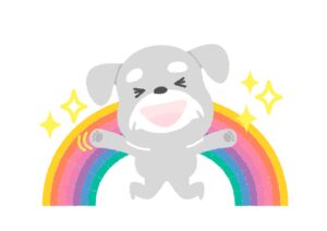 楽しんでいる犬